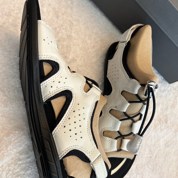 Ecco Women's Black and White Bluma Sandals - Picture 8 of 8